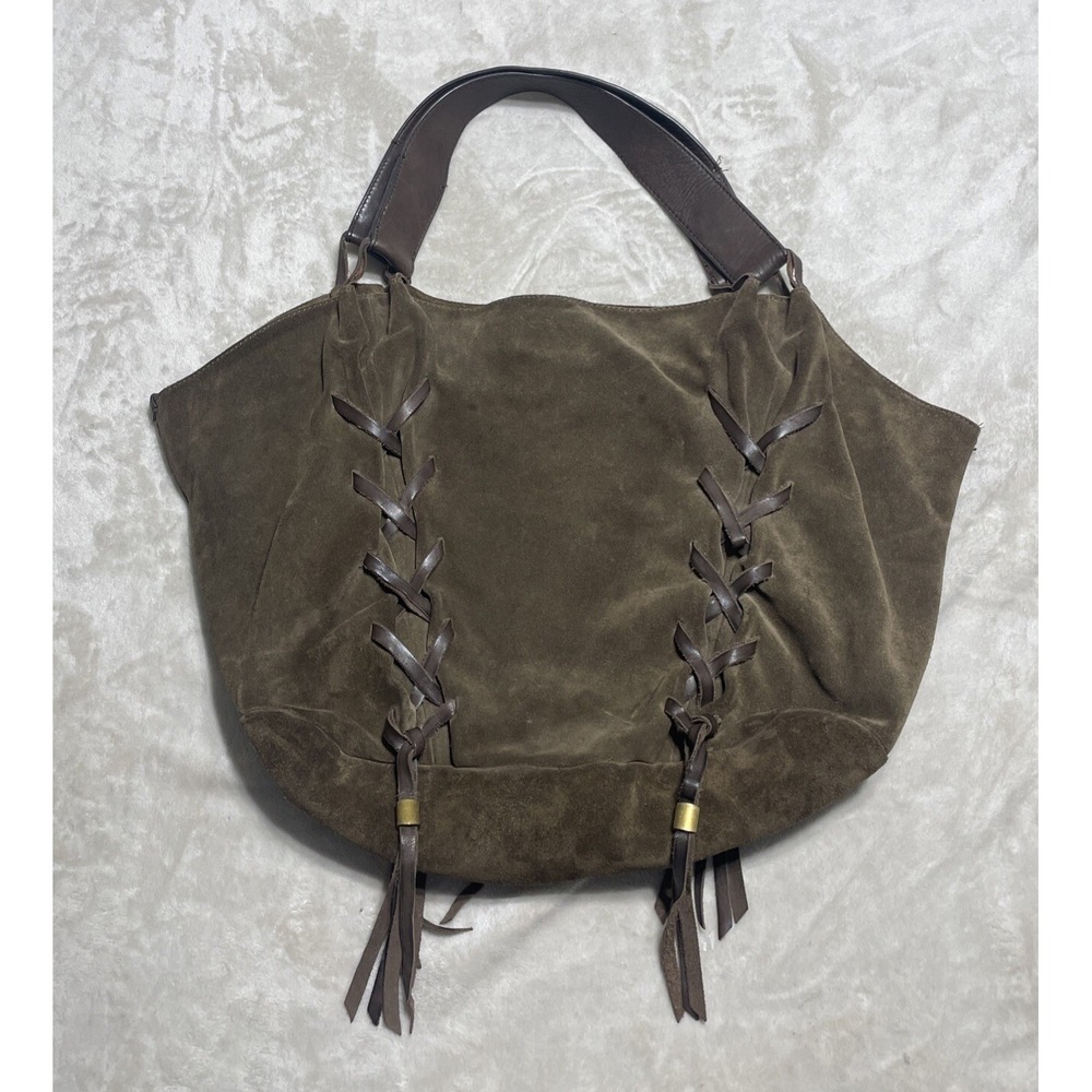 UGG Santa Fe Tote Brown‎ Leather Large Top Handle  Handbag Purse